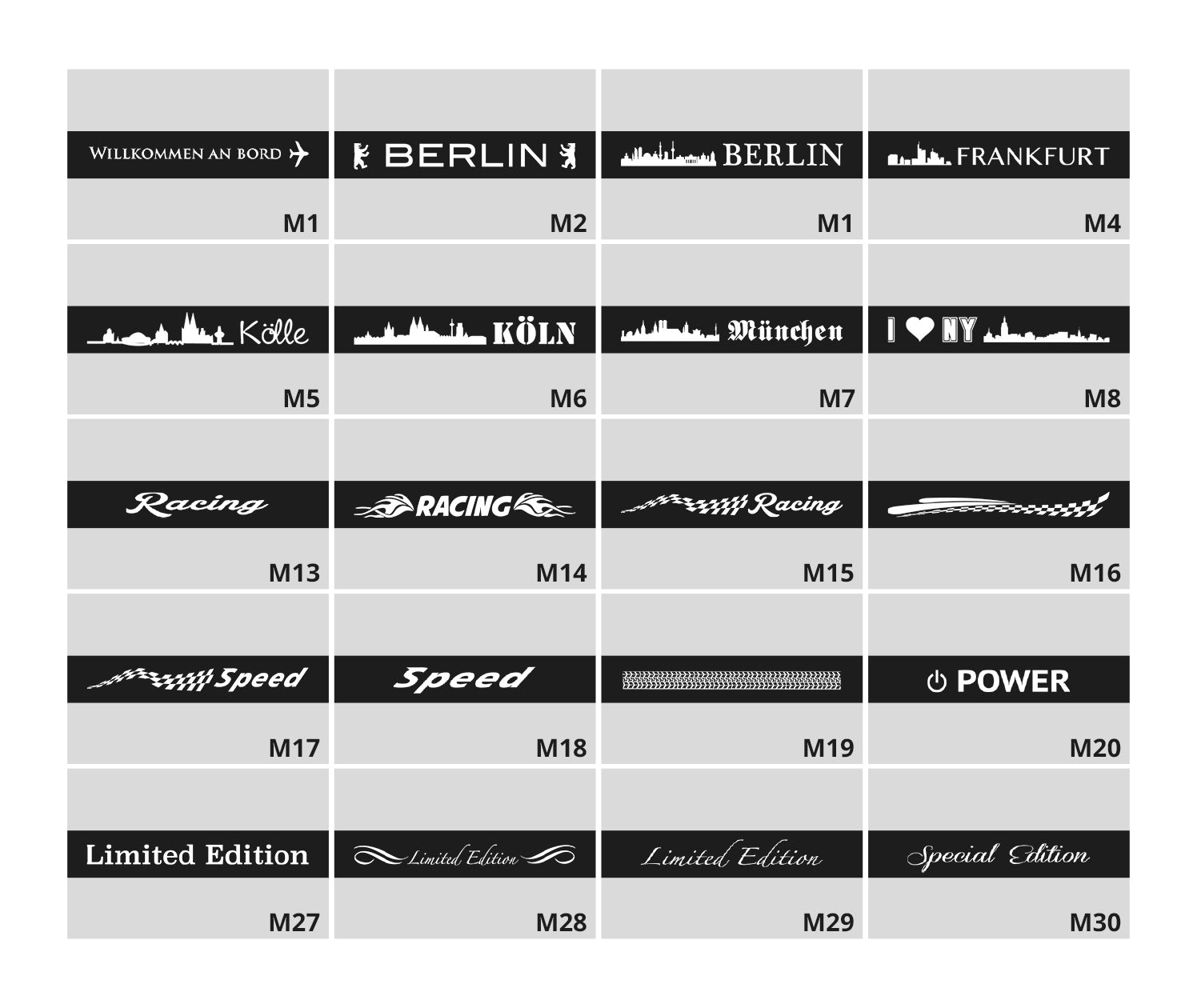 Einstiegsleisten mit individuellen Schriftzügen - Krafthand